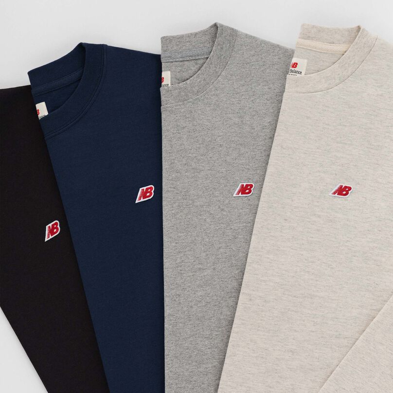 Close up of the texture and material of the long sleeve shirt.